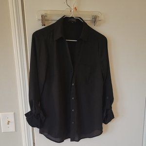 Black button down blouse